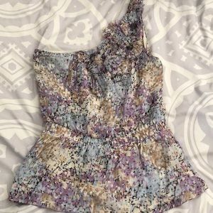 Floral one shoulder Bebe top